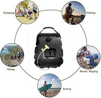 Goodwin 4L PVC Sac de douche solaire avec eau chaude commutable à 45 °C pour camping, plage, natation, voyage en plein air et randonnée