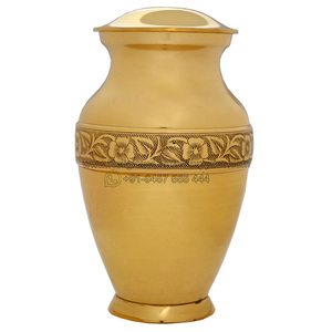 Hot selling Cremation Supplies High Polished with Nice Hand Engraving Urns Funeral Supplies Brass Cremation Urns - Product Image 2