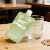 Sacs en aluminium laminé de haute qualité, étanches, 100 ml, 250 ml, avec bec verseur pour jus et boissons, avec une buse de 1 mm