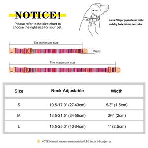 나일론 개 목걸이 다채로운 애완 동물 버클 칼라 분실 방지 명판 ID 태그 소형 중형 대형 개 S-L 조정 가능 - Product Image 6