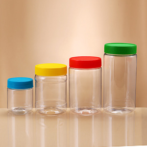 Envases de plástico transparente de boca ancha cuadrada de 360ml para mascotas, envases de embalaje de calidad alimentaria, tarro de mantequilla de maní para aperitivos, dulces, galletas, Pizza - Product Image 3