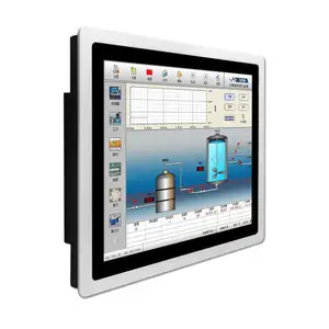 15英寸i5 i7一体机电容式触摸屏电脑，适用于IP65防水工业机械控制系统