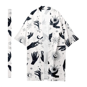 Kimono long japonais pour <span class=keywords><strong>homme</strong></span>, kimono gothique <span class=keywords><strong>traditionnel</strong></span>, cardigan Harajuku, peignoir samouraï, veste <span class=keywords><strong>Yukata</strong></span>, cape - Product Image 1