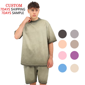 Camiseta de Hombre de Alta Calidad, Extra Grande, 100% Algodón, 260 g/m², Estilo Vintage, Unisex, Impresión DTG Personalizada, Lavado Ácido, Anti-Pilling - Product Image 1