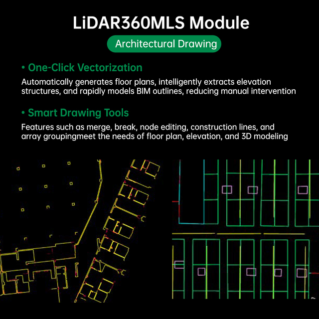 LiDAR360MLS Software Architectural Drawings Modules(including Structural, Elevation, Floor Plan, and BIM Modules)