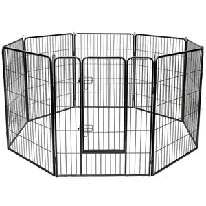 TOOTUFF köpek oyun parkı 8 paneller X 32 "W X 40" H ağır köpek kalem egzersiz kalem kedi çit büyük köpekler için kapılar ile açık/kapalı