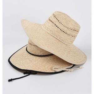 Chapeau de plage safari en paille raphia ajouré à large bord avec cordon de serrage pour voyage, pêche et activités de plein air – Nouvelle collection été en gros - Product Image 5