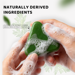 แชมพูบาร์ สบู่แชมพู บำรุงผมยาว สูตรธรรมชาติ สมุนไพร เจ็ดสีเขียว รูปทรงสามเหลี่ยม สารสกัดจากหญ้าอุสมานี ควบคุมความมั<span class=keywords><strong>น</strong></span> ให้ผมเรียบเนีย<span class=keywords><strong>น</strong></span> แชมพูบาร์แบบก้อน - Product Image 2