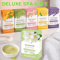 Soin des pieds en 4 étapes Spa Pédicure Delux Bain de pieds Gommage au sucre Masque de boue Lotion de massage pour hydrater et nourrir Soin des pieds en salon