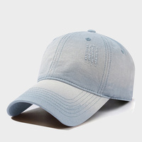 Gorra de Béisbol de 6 Paneles con Logotipo Personalizado, Estilo Vintage, Degradado, Desgastada, de Lona, Ajustable, con Hebilla Metálica, Unisex