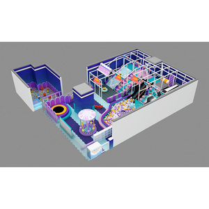 Aire de jeux intérieure commerciale, aire de jeux intérieure en plastique, équipement d'amusement pour enfants, grande structure de jeux intérieure avec toboggans - Product Image 3