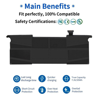 Batterie de remplacement de haute qualité pour ordinateur portable <span class=keywords><strong>MacBook</strong></span> <span class=keywords><strong>Air</strong></span> <span class=keywords><strong>11</strong></span> pouces 4800mAh, version A1406 A1370 A1465 A1495 - Product Image 2