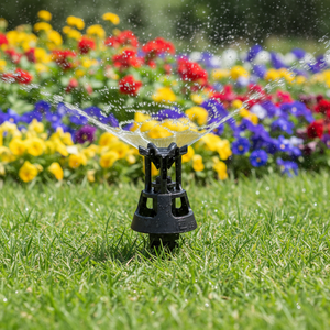 Aspersor de Jardín Automático de Plástico con Engranaje de 360 Grados y Alta Inclinación para Riego Agrícola - Product Image 1