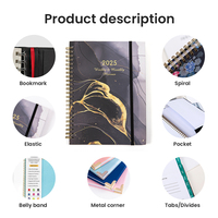 Carnet spirale de qualité personnalisé avec toutes les fonctionnalités : couverture artistique, pages colorées, élastique – Idéal pour le bureau, l'école et l'usage quotidien – Votre compagnon parfait
