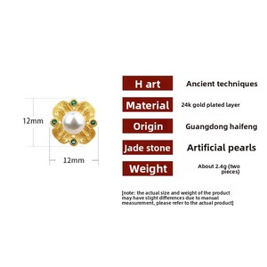 Boucles d'oreilles vintage rétro style littéraire d'<span class=keywords><strong>occasion</strong></span> haut de gamme Sweet Palace Boucles d'oreilles argent aiguille perle accessible <span class=keywords><strong>luxe</strong></span> mode goujon - Product Image 3