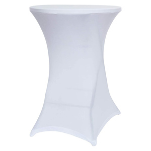 Cubierta de mesa de cóctel ajustada redonda de colores personalizados al por mayor cubierta de mesa elástica de LICRA para boda - Product Image 4