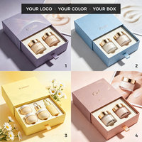 Caja de Embalaje Deslizante de Color Mate Certificada, Elegante Caja de Cartón Rígido con Cajón, Caja de Lujo para Set de Cosméticos con Tiradores