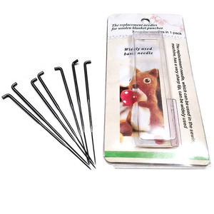 1 ensemble de 7 aiguilles de rechange professionnelles en acier tranchant pour feutrage de laine, kit d'outils artisanaux manuels DIY pour broderie, poinçonnage et patchwork - Product Image 4