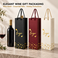 Sacs en papier pour bouteilles de vin en gros, directement de l'usine, avec logo personnalisé et impression dorée pour les distributeurs et les commandes en gros