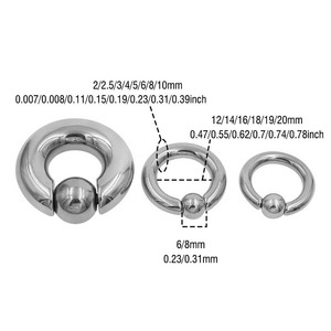 Venta al por mayor de acero inoxidable tabique de la nariz <span class=keywords><strong>Piercing</strong></span> alto pulido anillos de cuentas cautivas CBR aro anillos nariz anillo <span class=keywords><strong>Piercing</strong></span> joyería - Product Image 2