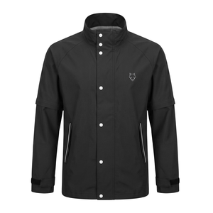 Men's Waterproof <b>Rain</b> Raincoat Black Or Custom Polyester Outdoor Hiking Travel Modern Style High Quality - Product Image 1