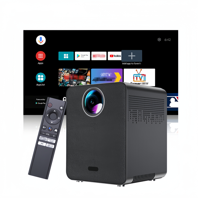 New Trend Smart Home Theater Proyector Full Hd 4K Video Dlp Wireless Projector Black Business Android LED Focus Lamp OEM