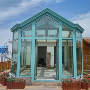 Invernadero <span class=keywords><strong>de</strong></span> Aluminio para Jardín <span class=keywords><strong>de</strong></span> Invierno, con Vidrio Deslizante <span class=keywords><strong>de</strong></span> Baja Emisividad, para Exteriores, Veranda, Uso Residencial y Hotelero, Impermeable, Doble - Product Image 1