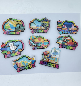 ของที่ระลึกเมืองขายส่ง แม่เหล็กติดตู้เย็นเรซิ่น 3 มิติ แบบกำหนดเอง สำหรับของขวัญสถานที่ท่องเที่ยว - Product Image 1