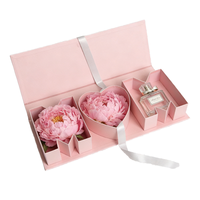 Produits écologiques, boîtes en papier, boîte cadeau personnalisée avec fermeture à ruban de luxe, flacons de parfum, boîte à fleurs pour cadeau de la fête des mères