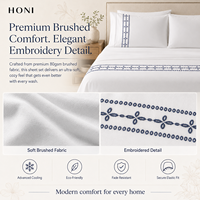 Parure de draps HONI Private Label, style moderne, polyester 100TC, lit double, pour chambre à coucher