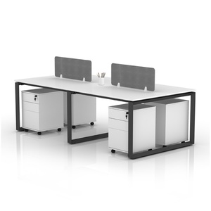Customize Office <b>Workstations</b> Geometry Style <b>Workstation</b> Office Furniture 6 Person <b>Workstation</b> <b>Desk</b> - Product Image 3
