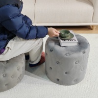 Bailey personnalisé meubles touffeté bouton rond pouf repose-pieds moderne rembourré doux pouf