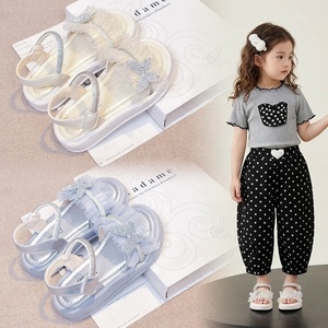 Sandali da Principessa con Cristalli per Bambine, Suola Morbida, Scarpe Estive Eleganti per Bambine Piccole e Neonate, per Uso Esterno - Product Image 2