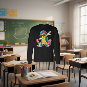 T-shirt a maniche lunghe con scollo rotondo Dabbing Pencil per bambini e ragazzi, per il ritorno a scuola - Product Image 3