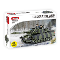 Tanque Oxford Leopard, Bloques de Construcción de Tanque de Batalla Principal Militar Moderno, Modelo de Vehículo Blindado de Simulación, Coleccionable, Ensamblable, ABS