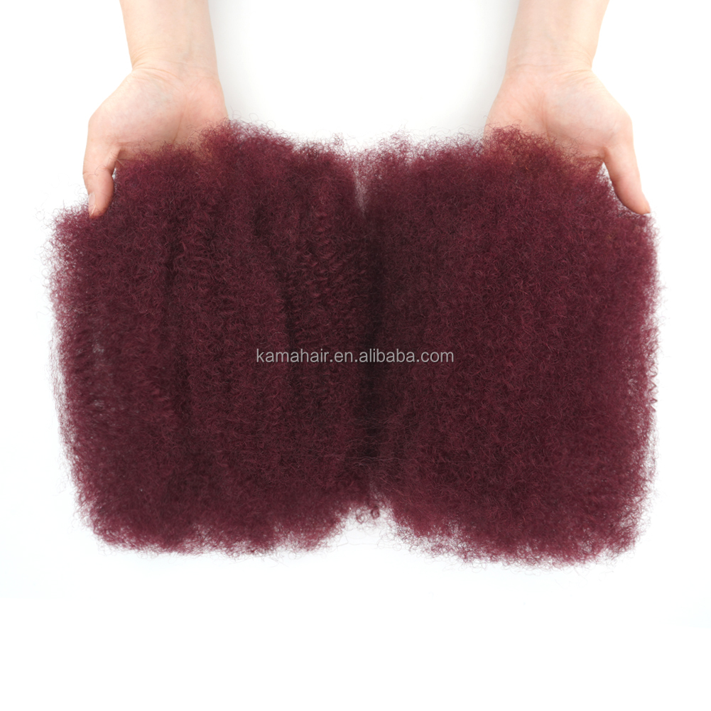 KAMA Remy Afro Kinky Bulk Human Hair Extensions Springy Afro Twist Invisible Tape Crochet for Braids/Twists Detail Section 5