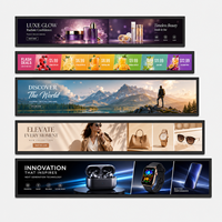 Pantalla LCD Ultra Ancha Personalizada, Señalización Digital Comercial, Pantalla Publicitaria para Estantes, Supermercados y Comercios Minoristas