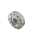 Tapa de Válvula de Aluminio de Precisión, Brida Mecanizada por CNC, Placa de Extremo Hidráulica con Orificios Roscados para Pernos, Anodizado Duro