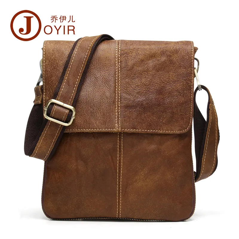 OEM Customization High Quality Vintage Messenger Bag Mens Custom Messenger Bag Shoulder Genuine Leather Bags