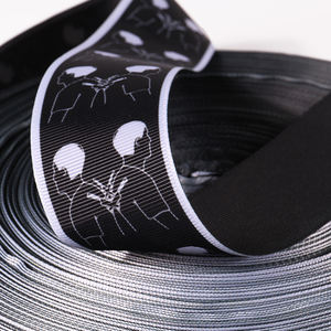 Nastro in Grosgrain stampato cartone animato Logo personalizzato nastro in Gros-Grain nero nastro in Grosgrain di Halloween - Product Image 6