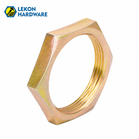 LEKON Mur Tipis Heksagonal Kuningan Baja Tahan Karat Aluminium DIN439 Kekuatan Tinggi Kustom 10-32 5/16 1/4 UNF Mur Pengunci Produsen OEM ODM