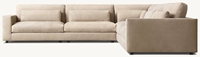 Canapé d'Angle Modulable Moderne en Cuir, Personnalisable, Coussins Confortables pour Salon, Meuble d'Intérieur