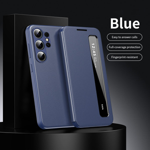 Funda de Cuero PU con Ventana Inteligente S-View y Función Auto Wake/Sleep para <span class=keywords><strong>Samsung</strong></span> <span class=keywords><strong>Galaxy</strong></span> S26 S25 S24 S23 Plus Z Fold 7/6/5/4 - Product Image 1