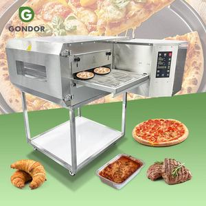 Nuevo Horno de Pizza Comercial Pequeño de Sobremesa a Gas con Cinta Transportadora de Acero Inoxidable, Flujo de Aire 3D, Banda de Cocción de 36/32 Pulgadas de Ancho - Product Image 1