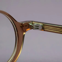 Nouvelles montures de lunettes rondes classiques en acétate pour hommes et femmes, lunettes de vue rétro de luxe