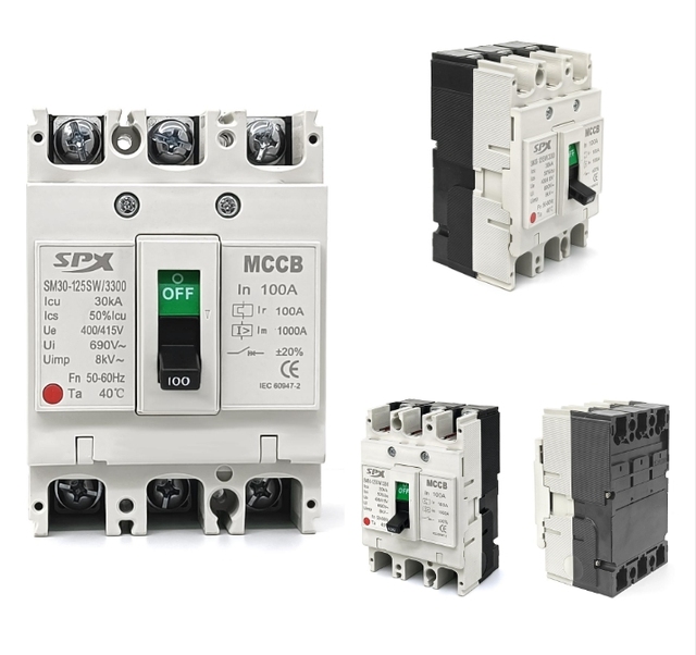 SPX NF-CW Series Mitsubishi Model 3 P 400V 100A Moulded Case Circuit Breaker MCCB 80A/100A/125A Breaking Capacity 30kA China