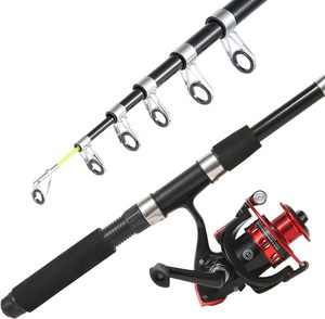 Tripquips 6.9ft 2Pcs Télescopique Fibre De Carbone Leurre Cannes À Pêche Ensemble Spinning Reel Combo Action Lente Droite Basse Canne De Pêche - Product Image 3