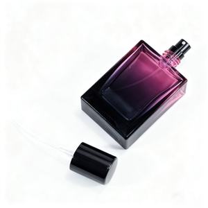 Flacons de parfum carrés de luxe de 30 ml, 50 ml, 100 ml, 200 ml, flacons de parfum vides en verre coloré avec vaporisateur et couvercle - Product Image 4