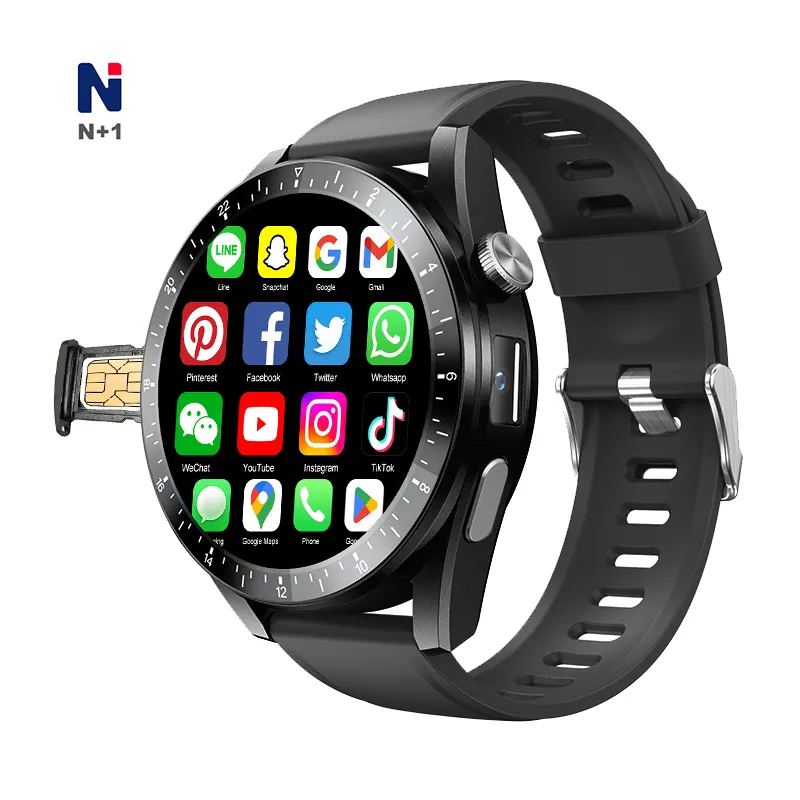 Ndroid-reloj inteligente 4G para hombre, accesorio de pulsera resistente al agua con llamadas telefónicas, GPS y ranura para tarjeta SIM, 2023
