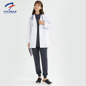 Thời Trang Chất Lượng Hàng Đầu Y Tá Trắng Đồng Phục Thiết Kế Phòng Thí Nghiệm Áo Khoác Với Tay Áo Dài - Product Image 3